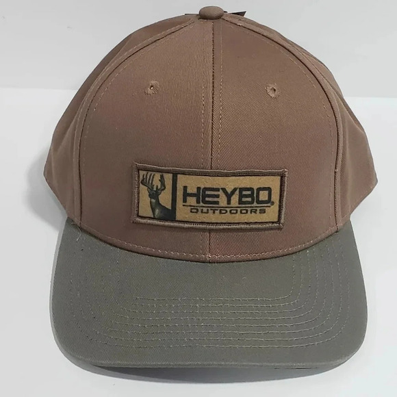 Heybo Brown/Olive Green Mens Snapback Hat With Felt Deer Patch,NWT. - Picture 1 of 7